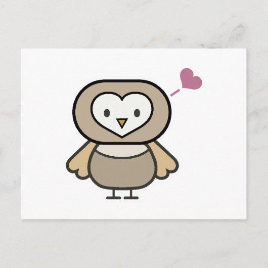かわいい小さなフクロウ ポストカード (正面)