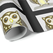 かわいい小さなフクロウ ラッピングペーパー (ロールコーナー)