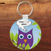 かわいい小さなフクロウ – 複数色 キーホルダー (正面)