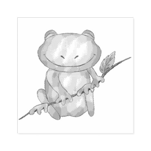 かわいい小さなフロギー |ウッドのスタンプ ラバースタンプ (インプリント)