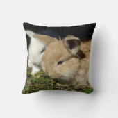 かわいい小さなフワフワのバンニー クッション (裏面)