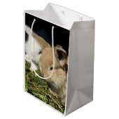 かわいい小さなフワフワのバンニー ミディアムペーパーバッグ (裏面アングル)