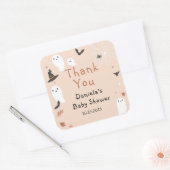 かわいい小さなブハロウィーンの赤ちゃんシャワー スクエアシール (封筒)