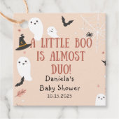 かわいい小さなブハロウィーンの赤ちゃんシャワー フェイバータグ (正面)