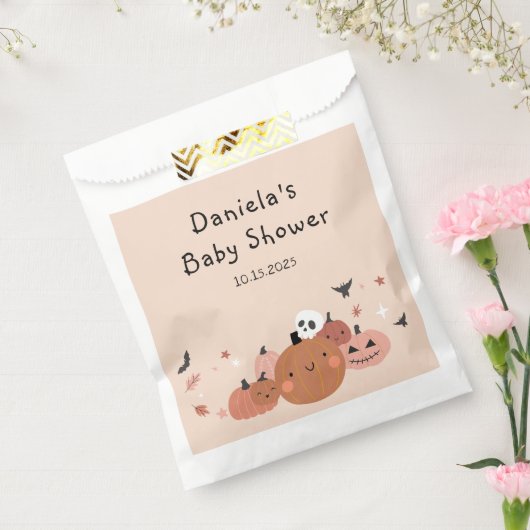 かわいい小さなブハロウィーンの赤ちゃんシャワー フェイバーバッグ (封をした状態)