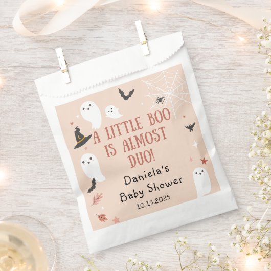 かわいい小さなブハロウィーンの赤ちゃんシャワー フェイバーバッグ (クリップ留めされた状態)