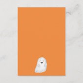 かわいい小さなブハロウィーンオレンジ色の本の赤ちゃんシャワー エンクロージャーカード (裏面)