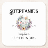 かわいい小さなブハロウィーンベビーシャワーコースター スクエアペーパーコースター (正面)