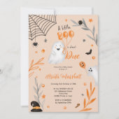 かわいい小さなブハロウィーン桃の赤ちゃんシャワー 招待状 (正面)