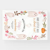 かわいい小さなブハロウィーン2nd誕生日へようこそ 横断幕 (横)