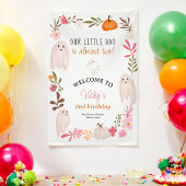 かわいい小さなブハロウィーン2nd誕生日へようこそ 横断幕