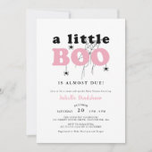 かわいい小さなブピンクのハロウィーン女の子の赤ちゃんシャワー 招待状 (正面)