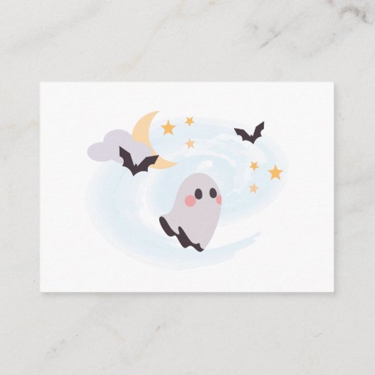 かわいい小さなブーおむつラッフル エンクロージャーカード (裏面)