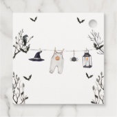 かわいい小さなブーのクロースレイン赤ちゃんシャワー フェイバータグ (裏面)