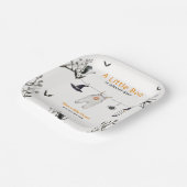 かわいい小さなブーのクロースレイン赤ちゃんシャワー ペーパープレート (傾斜あり)