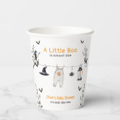 かわいい小さなブーのクロースレイン赤ちゃんシャワー 紙コップ (裏面)