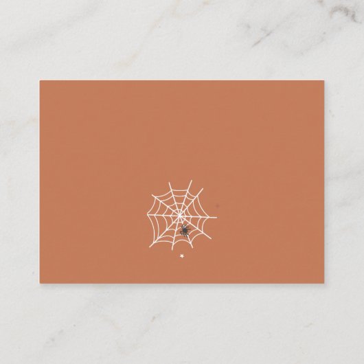 かわいい小さなブーのハロウィーンおむつラッフル エンクロージャーカード (裏面)