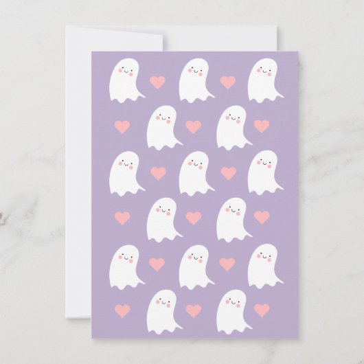 かわいい小さなブーはほとんど赤ちゃんシャワー 招待状 (裏面)