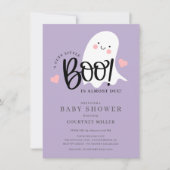 かわいい小さなブーはほとんど赤ちゃんシャワー 招待状 (正面)