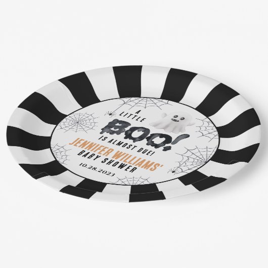 かわいい小さなブーブベイビーシャワーハロウィーン紙プレート ペーパープレート (アングル)