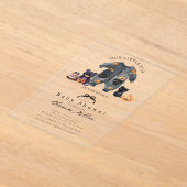 かわいい小さなブーブベビーシャワー招待状 アクリル招待状 (レイダウン)