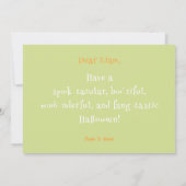 かわいい小さなブーベビー幽霊1stハロウィンカード 案内状 (裏面)