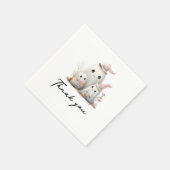 かわいい小さなブー女の子ファーストハロウィーンベビーシャワー スタンダードカクテルナプキン (角)