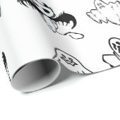 かわいい小さなブー幽霊こうもりキッズハロウィーン ラッピングペーパー (ロールコーナー)