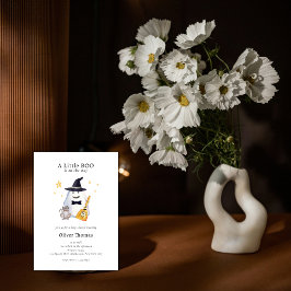 かわいい小さなブー幽霊ホラウィーンボーイベビーシャワー 招待状