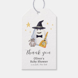 かわいい小さなブー幽霊男の子のシャワーありがとう ギフトタグ