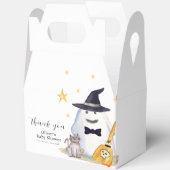 かわいい小さなブー幽霊男の子のシャワーありがとう フェイバーボックス (見開き)