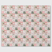 かわいい小さなブー数々のフォトピンク幽霊ベビー ラッピングペーパー (フラット)