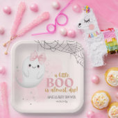 かわいい小さなブー水カラー秋女の子の赤ちゃんシャワー ペーパープレート (パーティー)