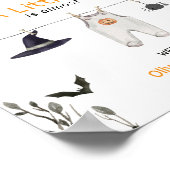 かわいい小さなブー物干しの赤ちゃんシャワーへようこそ ポスター (角)