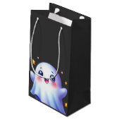 かわいい小さなブー美しいハロウィーンの赤ちゃんシャワー スモールペーパーバッグ (裏面アングル)