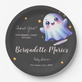 かわいい小さなブー美しいハロウィーンの赤ちゃんシャワー ペーパープレート