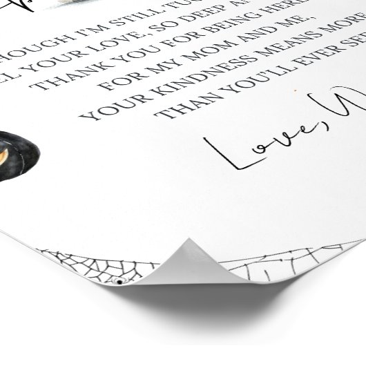 かわいい小さなブー赤ちゃんシャワーハロウィーン ポスター (角)