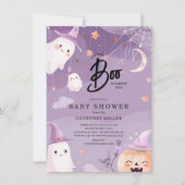 かわいい小さなブー赤ちゃんシャワー 招待状 (正面)