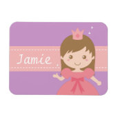 かわいい小さなプリンセスガールマパーソナライズされたグネット マグネット (横)