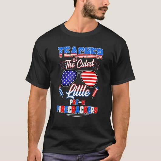 かわいい小さなプレK爆竹の先生Jの4th Tシャツ (正面)