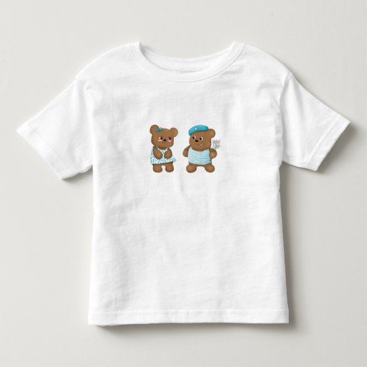 かわいい小さなベビークマ トドラーTシャツ (正面)