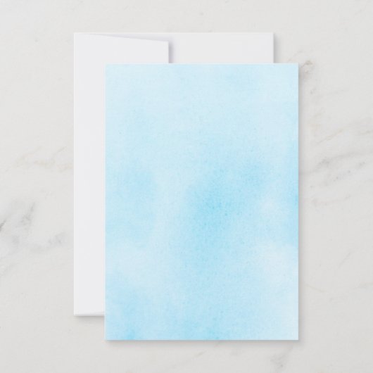 かわいい小さなベビーゾウ王子ありがとう サンキューカード (裏面)