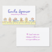 かわいい小さなベビーベビーシッター&チャイルド気にカード 名刺 (正面/裏面)