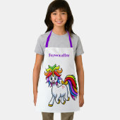 かわいい小さなベビーユニコーンレインボーカラーズキッズ エプロン (インサイチュ)