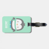 かわいい小さなペンギン冬の子供の荷物タグ ラゲッジタグ (裏面横)