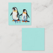 かわいい小さなペンギン エンクロージャーカード (正面/裏面)