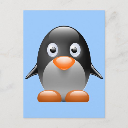かわいい小さなペンギン ポストカード (正面)