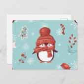 かわいい小さなペンギン ポストカード (正面/裏面)