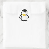 かわいい小さなペンギン ラウンドシール (バッグ)