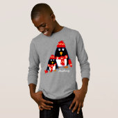 かわいい小さなペンギン |名前をカスタムする Tシャツ (正面フル)